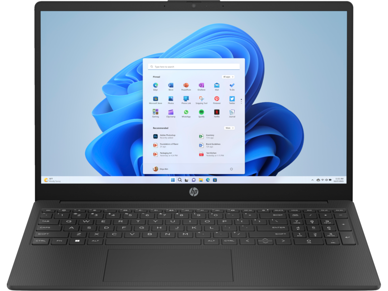 HP Laptop 15-fd0009nv (15.6" HD, Intel N100, 4GB RAM, 128GB Storage, Model 7P3G0EA)
