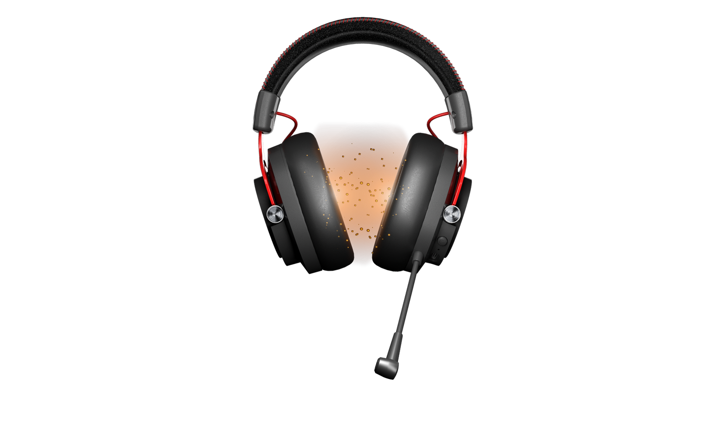 AOC GH401 Wireless Gaming Headset with 50mm Drivers, Detachable Microphone, and 17-Hour Battery Life