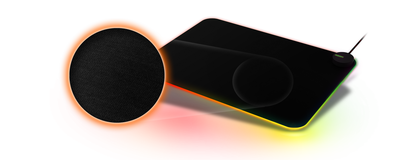 AOC AMM700DR0R RGB Gaming Mouse Pad with Micro-textured Surface and Anti-slip Rubber Base
